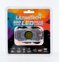Akkus LED fejlámpa mozgásérzékelővel UltraTech LEDH500R