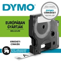 Dymo feliratozó szalag D1 9x7mm fekete/fehér 0720680