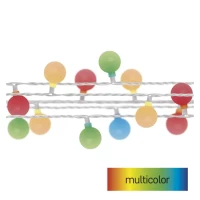 Emos D5AM01 LED fényfüzér, cseresznye – golyók 2,5 cm, 4 m, kültéri és beltéri, többszínű, időzítő