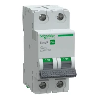 Schneider EASY9 PRO EZ9F57206 Kismegszakító 2P 6A C karakterisztika, 6kA