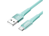 USB TÖLTŐKÁBEL 1FM TÜRKIZ USB-A/USB-C  UT-P01