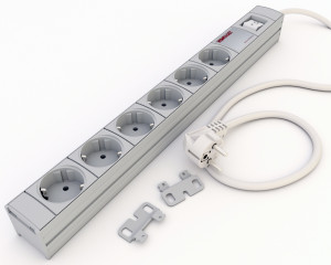 Kontaset 03.302.006.1 hálózati elosztó 6-os kapcsolóval szürke