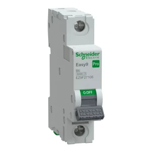 Schneider EASY9 PRO EZ9F27106 Kismegszakító 1P 6A B karakterisztika, 6kA