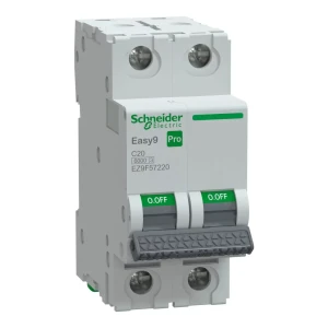 Schneider EASY9 PRO EZ9F57220 Kismegszakító 2P 20A C karakterisztika, 6kA