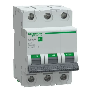 Schneider EASY9 PRO EZ9F57316 Kismegszakító 3P 16A C karakterisztika, 6kA
