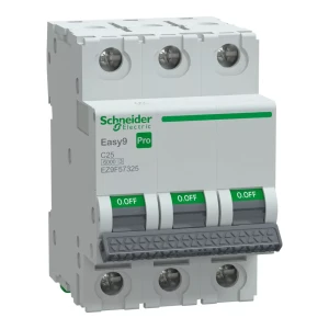 Schneider EASY9 PRO EZ9F57325 Kismegszakító 3P 25A C karakterisztika, 6kA
