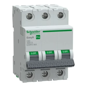 Schneider EASY9 PRO EZ9F57363 Kismegszakító 3P 63A C karakterisztika, 6kA