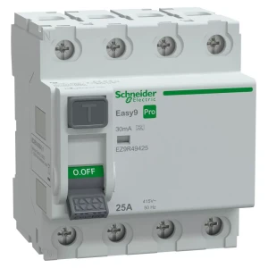 Schneider EASY9 PRO EZ9R49425 áram-védőkapcsoló (Fi-relé) A osztály, 4P, 25A, 30mA