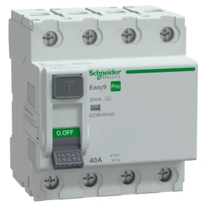 Schneider EASY9 PRO EZ9R49440 áram-védőkapcsoló (Fi-relé) A osztály, 4P, 40A, 30mA
