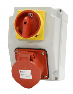TP Electric 3317-000-7001H Szerelt ipari doboz 3P 32A kapcsolóval