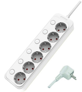 UltraTech EK62P külön kapcsolható 6-os elosztó 2m