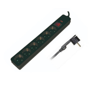 UltraTech hálózati elosztó 6-os kapcsolóvel, túlfeszültség védett UT-EKT62BK