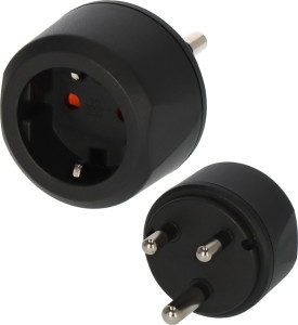 Utazó adapter védőérintkezős / Délafrikai Köztársaság, India 1508460
