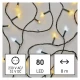 Emos D4AN04 LED karácsonyi fényfüzér, 8 m, kültéri és beltéri, meleg/hideg fehér, időzítő