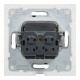 SUNO 721423 IP44 2P+F DUGALJ GYV FEKETE
