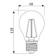 UltraTech LEDAF1521E27 LED filament normál izzó E-27 12W 2700K