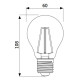 UltraTech LEDAF806E27CN LED filament normál izzó E-27 6,5W 4000K