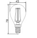 Ultratech LEDPF470E14N LED filament gömb izzó E-14 4W 2700K